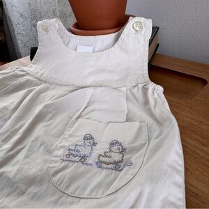 Baby Gap White Duck Embroidered Bubble Romper Newborn Easter | Vintage Inspired